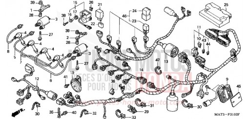 FAISCEAU DES FILS (1/2/3/4) CBR1100XX3 de 2003